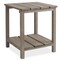 Casafield Adirondack Side Table, Cedar Wood Outdoor End Table with Shelf for Patio, Deck, Lawn and Garden